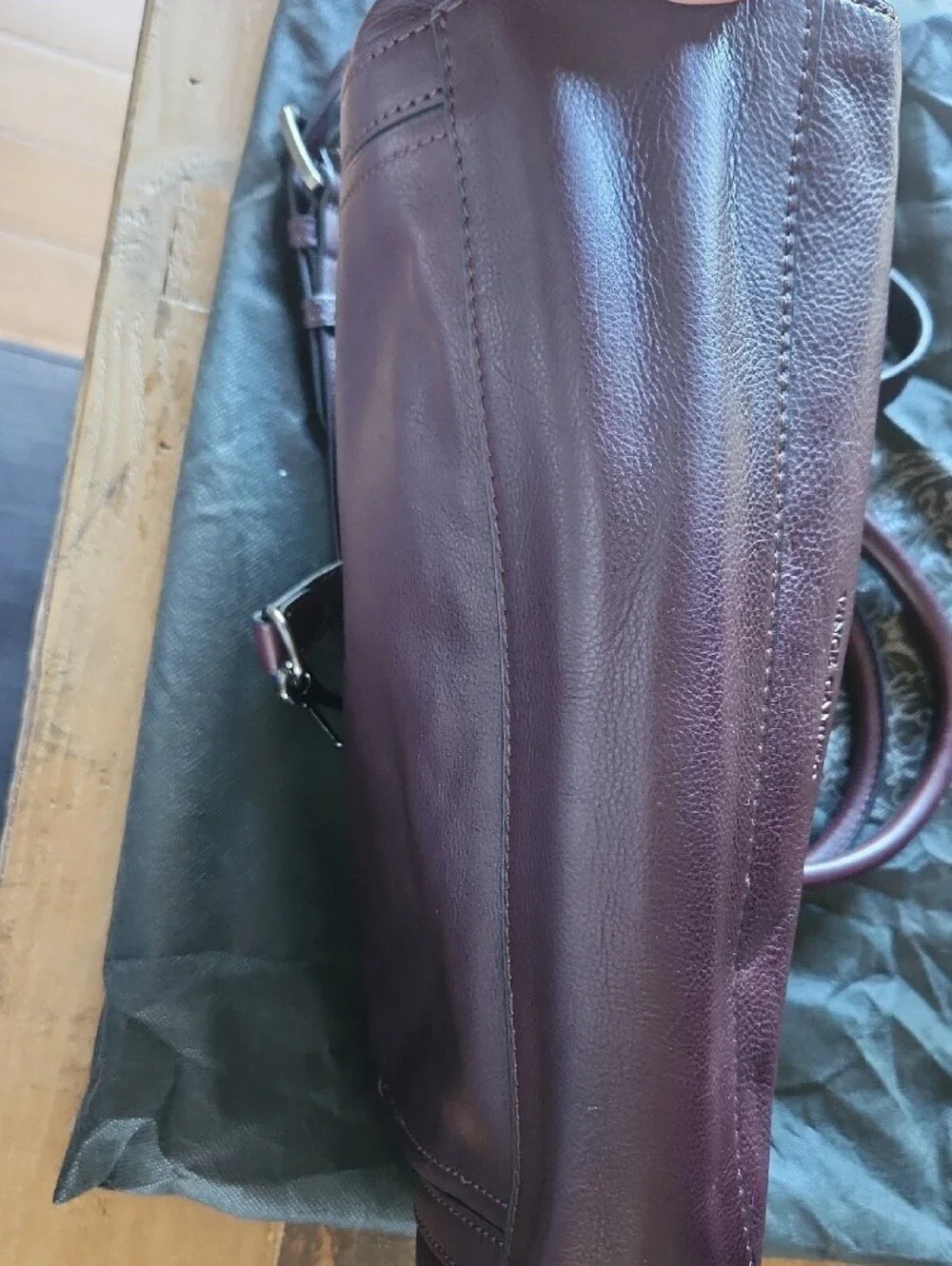 Vince Camuto Leather Purse Bag in Deep Plum